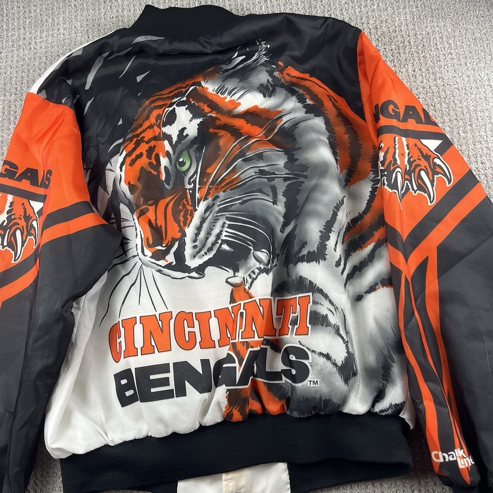 Vintage Cincinnati Bengals Chalk Line Fanimation Jacket Men's XL NFL 90's USA